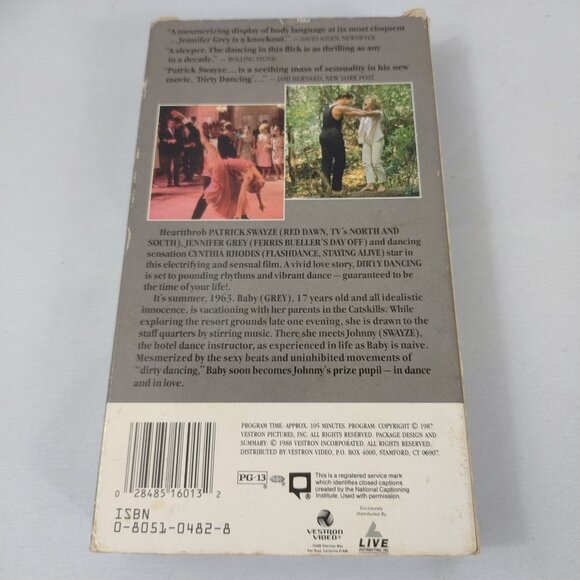 Dirty Dancing - 1987 - Rated PG/13 - VHS Tape - Used - Picture 2 of 3